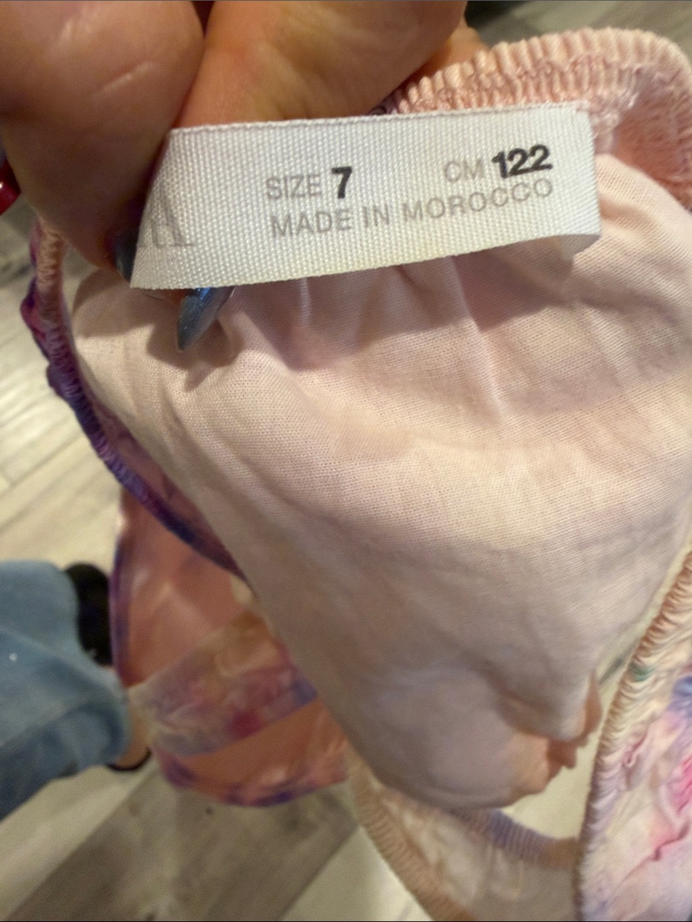 Zara Peach Tie-Dye Two-Piece Dress Set with Pink & Purple Accents - Picture 2 of 2